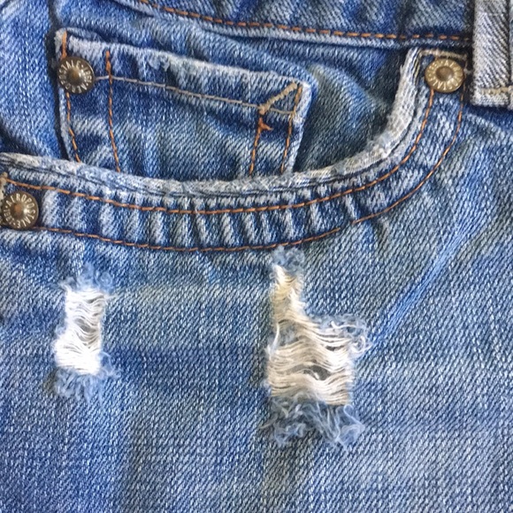 Aeropostale Distressed Denim Shorts Size 3/4 - Picture 3 of 5